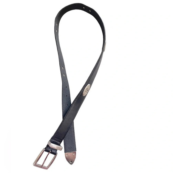 PGA TOUR MEN'S LEATHER BELT, BLACK - Picture 2 of 10